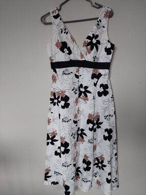 Jonathan Martin Size 10 90s Sleeveless Cocktail Dress Cotton Stretchy